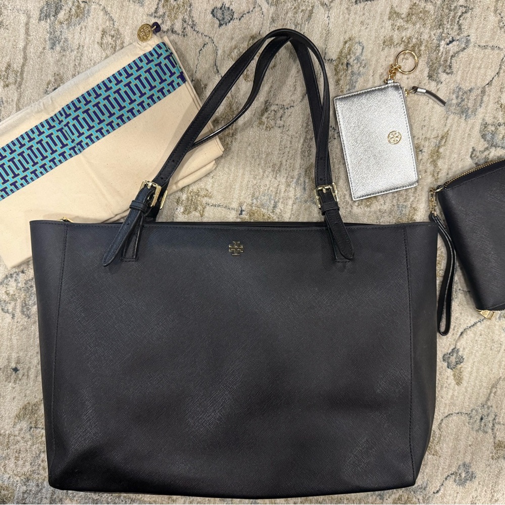 Tory Burch York Large Leather Tote w/ Wallet